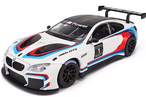 1:24 Scale Diecast BMW M6 GT3 Collectible Model White