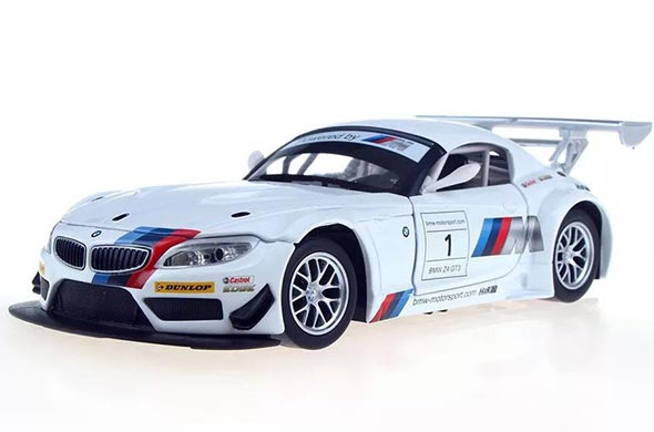 1:24 Scale Diecast BMW Z4 GT3 Collectible Model White