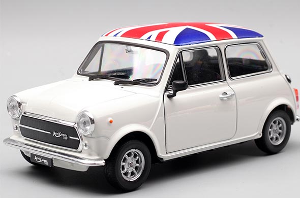 1:24 Scale Diecast Mini Cooper 1300 Union Jack Model By Welly