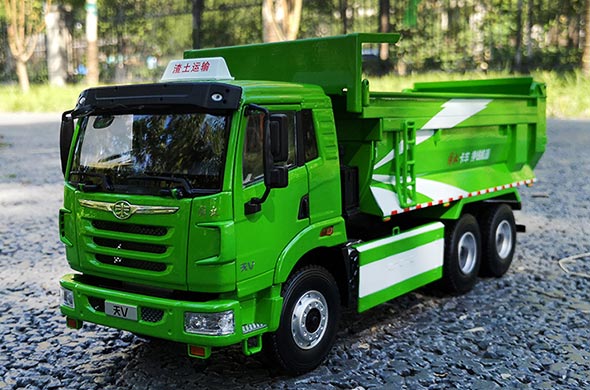 1:24 Diecast Faw Jiefang Dump Truck Collectible Model Green