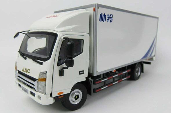 1:24 Diecast JAC Shuailing Box Truck Collectible Model White