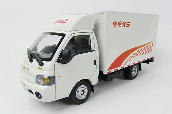 1:24 Diecast JAC Kangling X5 Box Truck Collectible Model White