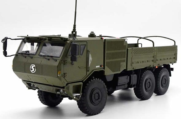 1:24 Scale Diecast Shacman SX2220 Army Truck Collectible Model