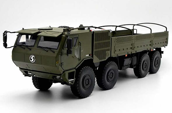 1:24 Scale Diecast Shacman SX2306 Army Truck Collectible Model