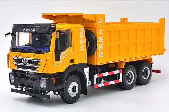 1:24 Scale Diecast Hongyan Genlyon Dump Truck Collectible Model