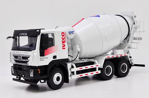 1:24 Scale Diecast Hongyan Genlyon Concrete Mixer Truck Model