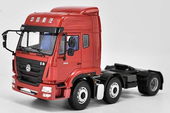 1:24 Diecast Sinotruk Hohan Tractor Unit Collectible Model Red