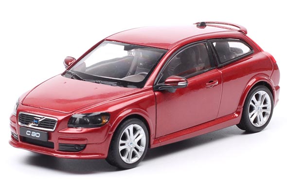 1:24 Scale Diecast Volvo C30 Collectible Model Red By Welly