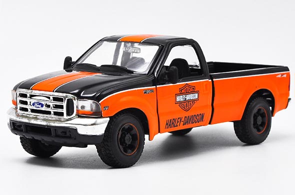 1:27 Diecast Ford F-350 Pickup Truck Model Orange By Maisto