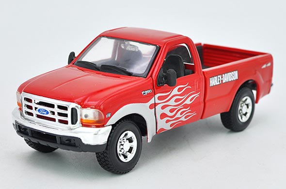 1:27 Diecast Ford F-350 Pickup Truck Model Red By Maisto