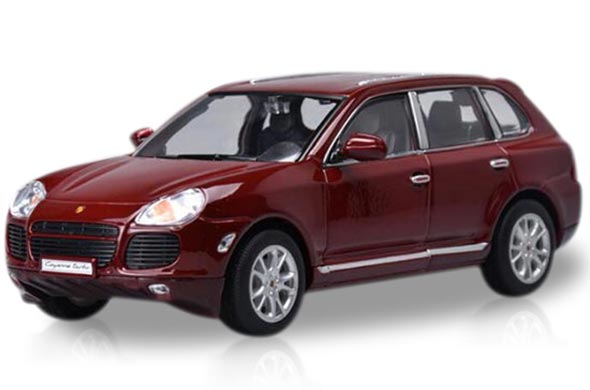 1:24 Scale Diecast Porsche Cayenne Turbo Model Red By Welly