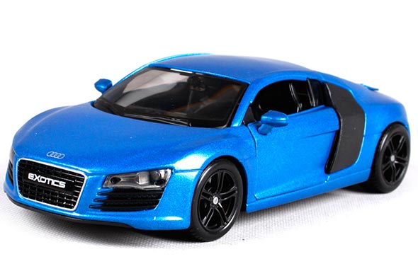 1:24 Scale Diecast Audi R8 Collectible Model Blue By Maisto