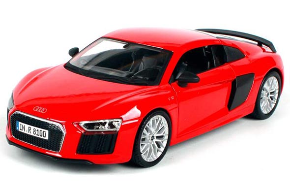 1:24 Diecast 2016 Audi R8 V10 Collectible Model Red By Maisto
