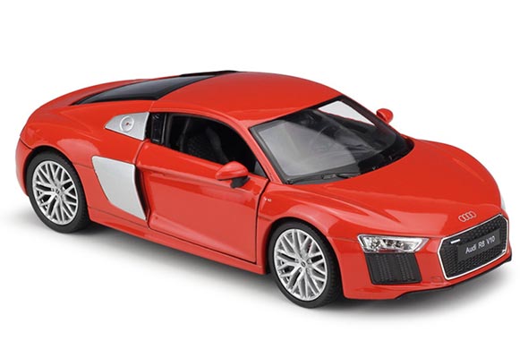1:24 Scale Diecast 2016 Audi R8 V10 Collectible Model By Welly