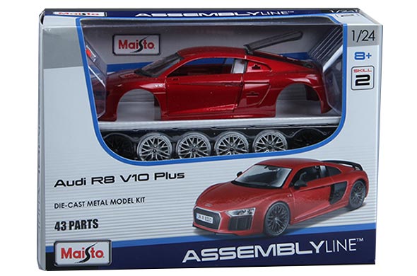 1:24 Diecast Audi R8 V10 Plus Collectible Assembly Model Maisto