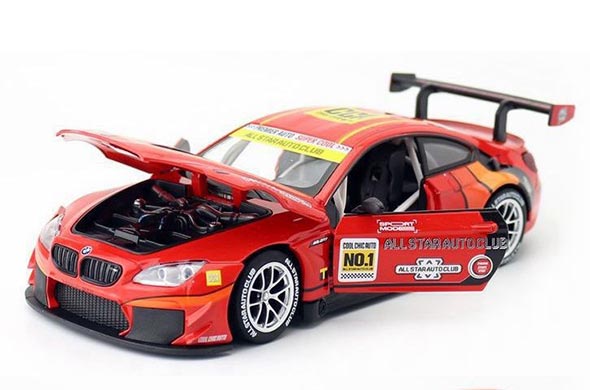1:24 Scale Diecast BMW M6 GT3 Collectible Model Red
